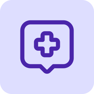 Icono de chat médico